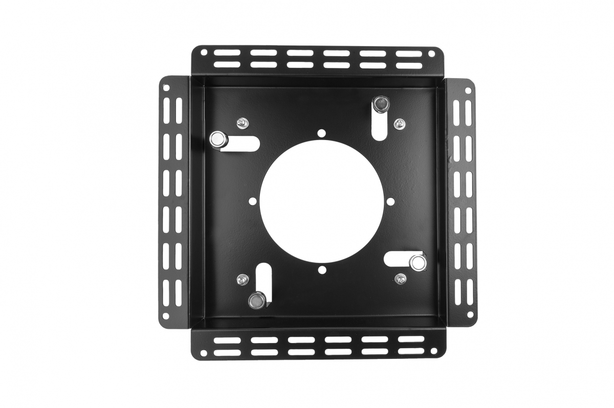 Решетка теневая под плитку РТМ 200х200мм для вентилятора d100мм черная металлическая